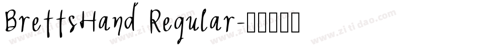 BrettsHand Regular字体转换